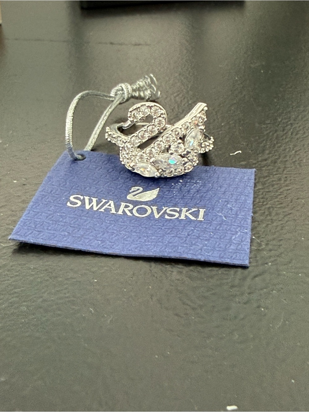NWT Swarovski Dancing Swan Ring Size 7 3/4